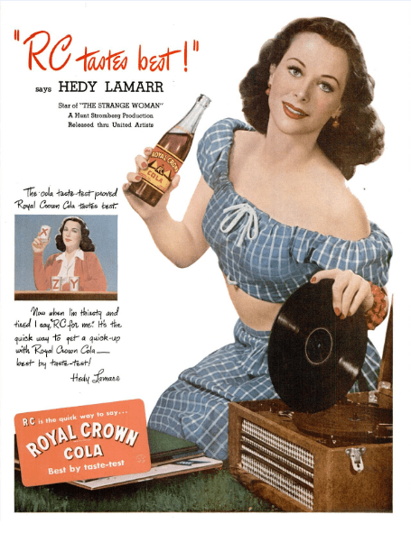 RCColaHedyLamarr1940s