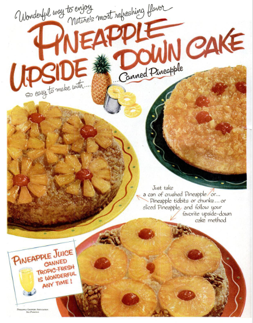 PineappleUpsideDownCakePineappleAdFeb141955
