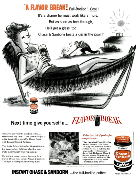 Chase&amp;SanbornInstantCoffeeAdJun101957