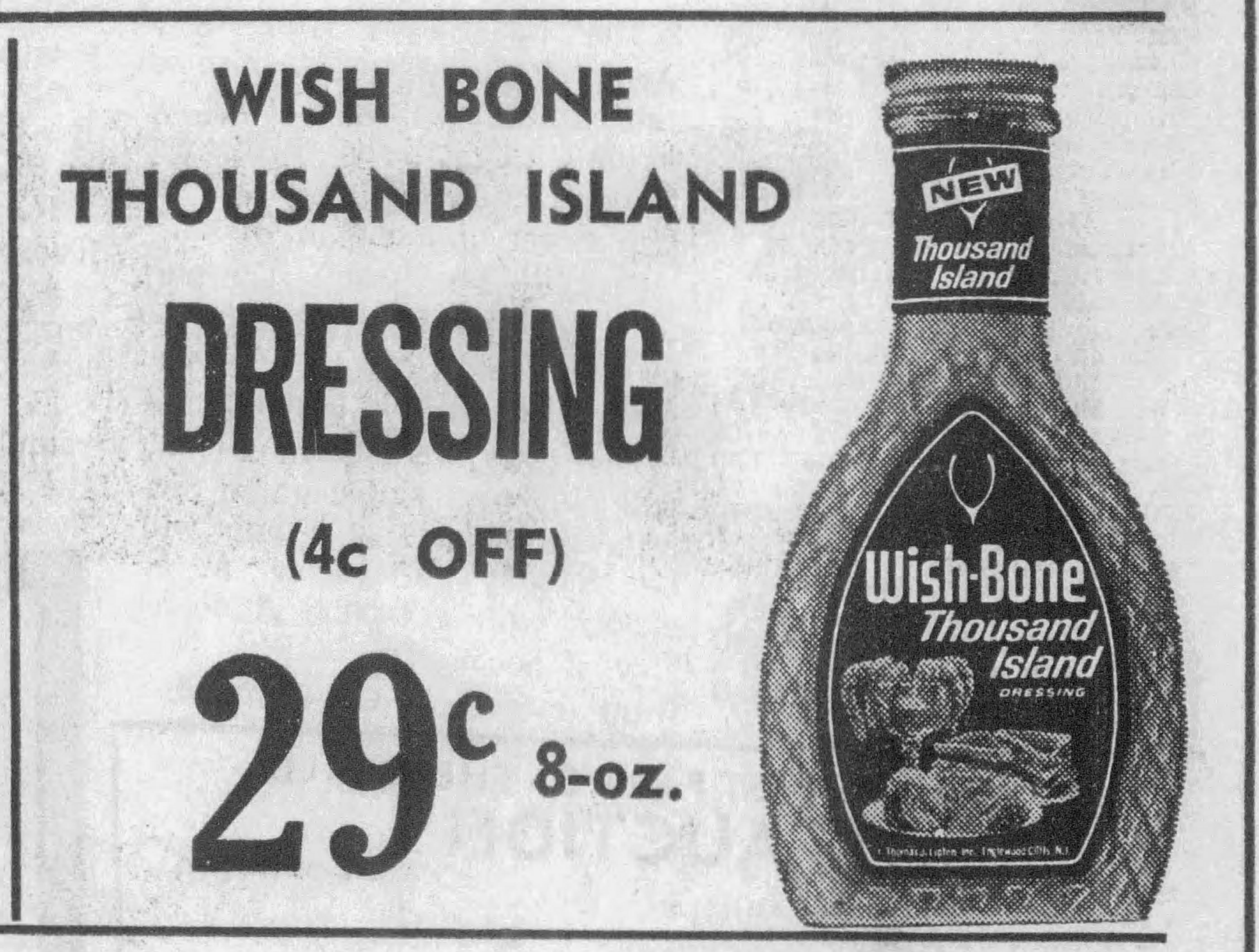 1968 WishboneThousandIslandGroceryAd